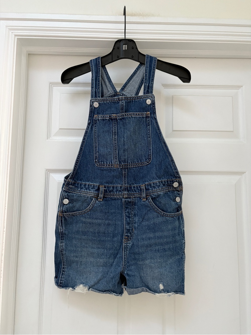 Old Navy Blue Denim Short Overalls for girls size 14-16 XL